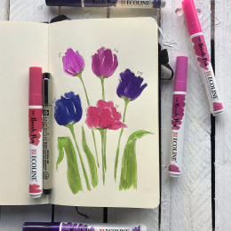 Brush Pen Violet 5-set in the group Pens / Artist Pens / Brush Pens at Pen Store (103716)