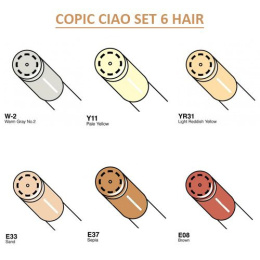 Ciao 5+1 Fineliner Hair Tones 1 in the group Pens / Artist Pens / Illustration Markers at Pen Store (103868)