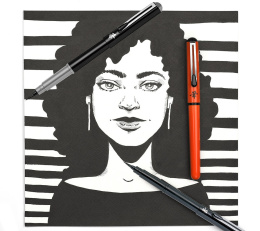 Pocket Brush Pen Set Black in the group Pens / Pen Accessories / Cartridges & Refills at Pen Store (104522)