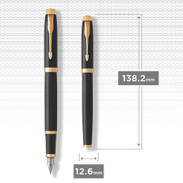 IM Black/Gold Fountain pen Medium in the group Pens / Fine Writing / Fountain Pens at Pen Store (104670)