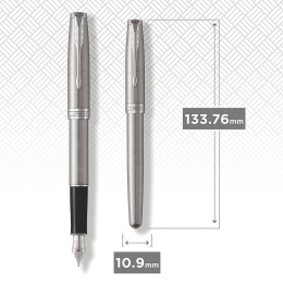 Sonnet Steel/Chrome Fountain pen Fine in the group Pens / Fine Writing / Fountain Pens at Pen Store (104817)