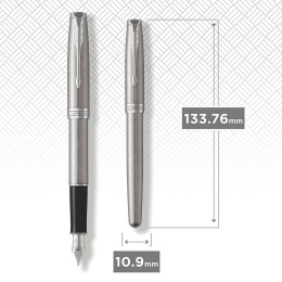 Sonnet Steel/Chrome Fountain pen in the group Pens / Fine Writing / Fountain Pens at Pen Store (104817_r)