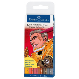 PITT Artist Brush 6-set Manga Shonen in the group Pens / Artist Pens / Felt Tip Pens at Pen Store (105148)