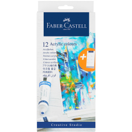Starter set acrylic colors 12-set in the group Art Supplies / Artist colours / Acrylic Paint at Pen Store (106519)