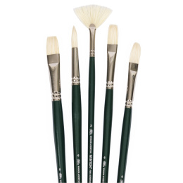 Winton Hog Brush 5-set in the group Art Supplies / Brushes / Natural Hair Brushes at Pen Store (107666)
