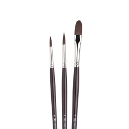 Galeria Brush Round/Long Handle 3-set in the group Art Supplies / Brushes / Synthetic Brushes at Pen Store (108075)