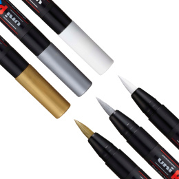Posca Brush PCF-350 Metallic - Set of 3 in the group Pens / Artist Pens / Brush Pens at Pen Store (110426)