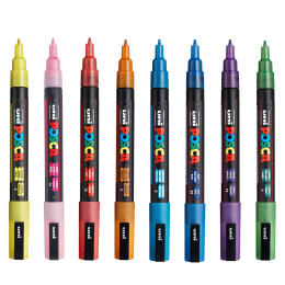 Posca PC-3M Sparkling tones - Set of 8 in the group Pens / Artist Pens / Illustration Markers at Pen Store (110429)