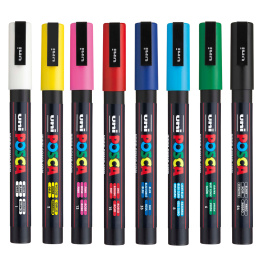 Posca PC-3M Standard Colours Set of 8 in the group Pens / Artist Pens / Illustration Markers at Pen Store (110430)