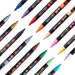 Posca PC-3M Standard Colours Set of 16 in the group Pens / Artist Pens / Illustration Markers at Pen Store (110435)