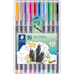 Triplus Fineliner 10-pack in the group Pens / Artist Pens / Felt Tip Pens at Pen Store (110868)
