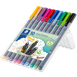 Triplus Fineliner 10-pack in the group Pens / Artist Pens / Felt Tip Pens at Pen Store (110868)