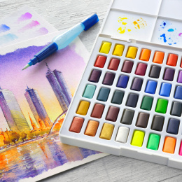 48 Watercolors + Water brush in the group Art Supplies / Colors / Watercolor Paint at Pen Store (111746)