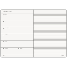 Calendar 2021 12M Weekly Planner A4 Black in the group Paper & Pads / Planners / 12-Month Planners at Pen Store (112298)