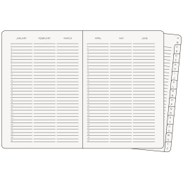 Calendar 2021 12M Weekly Planner A5 Black in the group Paper & Pads / Planners / 12-Month Planners at Pen Store (112302)