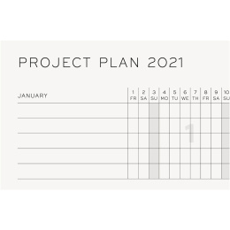Calendar 2021 12M Weekly Planner A5 Lemon in the group Paper & Pads / Planners / 12-Month Planners at Pen Store (112307)
