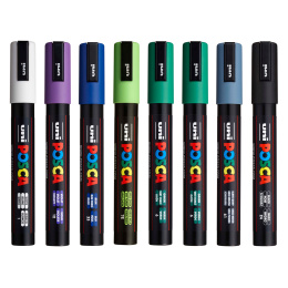 Posca PC-5M Cool Colours Set of 8 in the group Pens / Artist Pens / Illustration Markers at Pen Store (112632)