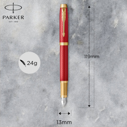 IM Premium Red/Gold Fountain pen in the group Pens / Fine Writing / Fountain Pens at Pen Store (112692_r)