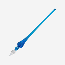 Glass Pen Round 18cm Blue in the group Hobby & Creativity / Calligraphy / Calligraphy Pens at Pen Store (125228)