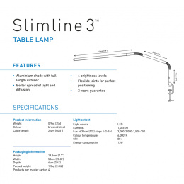 Slimline 3 LED Table Lamp in the group Hobby & Creativity / Hobby Accessories / Artist Lamps at Pen Store (125410)