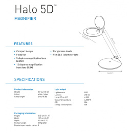Halo 5D Table Magnifier in the group Hobby & Creativity / Hobby Accessories / Artist Lamps at Pen Store (125412)