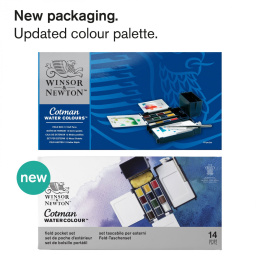 Cotman Water Colors Field Pocket set in the group Art Supplies / Colors / Watercolor Paint at Pen Store (125830)