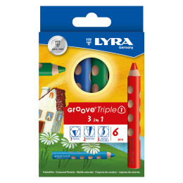 Groove TripleOne 6-pack in the group Kids / Kids' Pens / Coloring Pencils for Kids at Pen Store (125953)