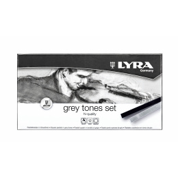 Hard Pastel Grey Tones Set 12 pcs in the group Art Supplies / Crayons & Graphite / Pastel Crayons at Pen Store (125972)