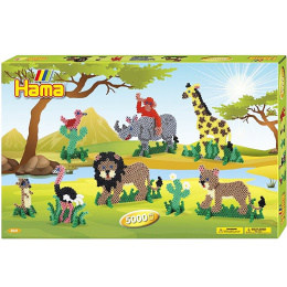 Midi Gift Box Safari 5000 pcs in the group Kids / Fun and learning / Tube beads and pegboards / DIY kit tube beads at Pen Store (126131)