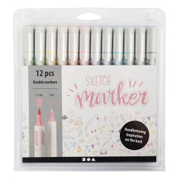 Sketch Marker Pastel 12-set in the group Hobby & Creativity / Calligraphy / Lettering Sets at Pen Store (126476)