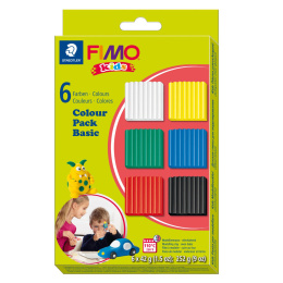 FIMO Kid Modelling Clay 6-pack Basic colours in the group Kids / Kids' Paint & Crafts / Modelling Clay for Kids at Pen Store (126644)