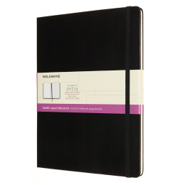 Classic Hard Cover Double Layout XL Black in the group Paper & Pads / Note & Memo / Notebooks & Journals at Pen Store (126740)