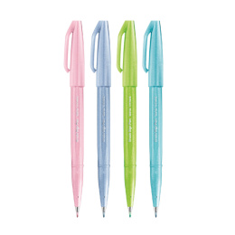 Fude Touch Sign Pen 4-set Pastel in the group Hobby & Creativity / Calligraphy / Lettering Sets at Pen Store (126980)