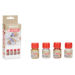 Metallic Hobby Paint Set 4 x 30 ml Basic in the group Hobby & Creativity / Create / Hobby Paint at Pen Store (127515)