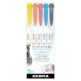 Mildliner Brush 5-pack Friendly Mild in the group Pens / Artist Pens / Brush Pens at Pen Store (127930)
