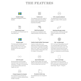 Notebook A4 Ruled Khaki Green in the group Paper & Pads / Note & Memo / Notebooks & Journals at Pen Store (128465)