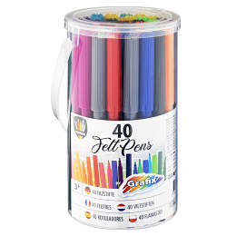 40 Felt Pens In Bucket in the group Kids / Kids' Pens / Felt Tip Pens for Kids at Pen Store (128508)