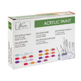 Acrylic Paint 120 ml 6-set Trendy in the group Art Supplies / Artist colours / Acrylic Paint at Pen Store (128549)