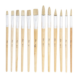 Hog hair Brushes 12-set in the group Art Supplies / Brushes / Brush Sets at Pen Store (128556)