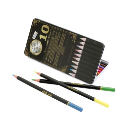 Colouring pencils 10-set in tin box in the group Pens / Artist Pens / Colored Pencils at Pen Store (128575)