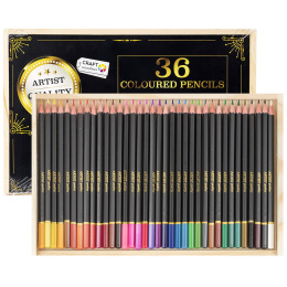 Colouring pencils 36-set in Wooden box in the group Pens / Artist Pens / Colored Pencils at Pen Store (128576)