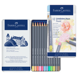 Goldfaber Aqua Watercolour Pencil 12-set Pastel in the group Pens / Artist Pens / Watercolor Pencils at Pen Store (128726)