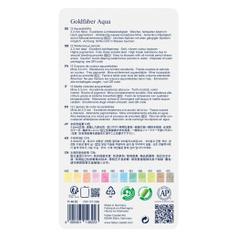 Goldfaber Aqua Watercolour Pencil 12-set Pastel in the group Pens / Artist Pens / Watercolor Pencils at Pen Store (128726)