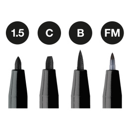 PITT Artist Pack of 4 Black in the group Pens / Writing / Fineliners at Pen Store (128740)