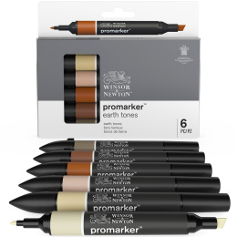 Promarker Set of 6 Earth tones in the group Pens / Artist Pens / Illustration Markers at Pen Store (128779)