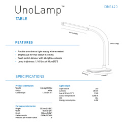 UnoLamp Table in the group Hobby & Creativity / Hobby Accessories / Artist Lamps at Pen Store (129123)