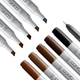 Ciao 5+1 Fineliner Hair Tones 2 in the group Pens / Artist Pens / Illustration Markers at Pen Store (129235)