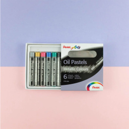 Oil Pastels Metallic Set of 6 in the group Art Supplies / Crayons & Graphite / Pastel Crayons at Pen Store (129514)