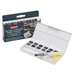 Tinted Charcoal Paint Pan Set 12 Half pans in the group Art Supplies / Colors / Watercolor Paint at Pen Store (129568)