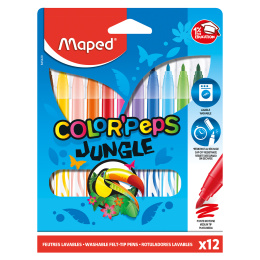 Colorpeps Jungle Felt Tip Pens Pack of 12 in the group Kids / Fun and learning / Gifts for kids at Pen Store (129631)